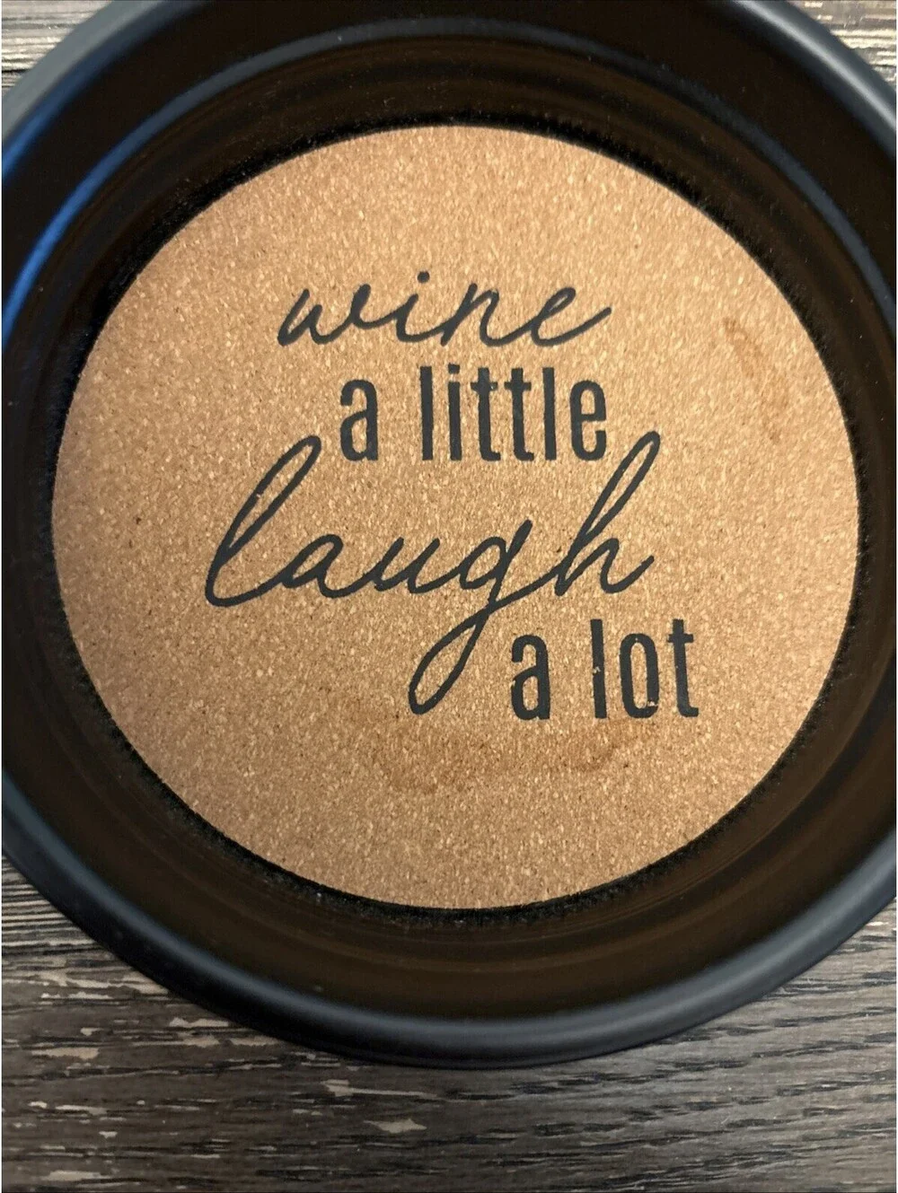 Metal And cork  coasters for drinks And Wine 4.5” Very Cute